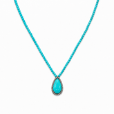 Turquoise Teardrop Pendant Necklace