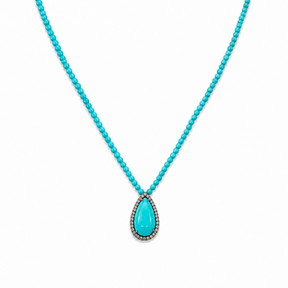 Turquoise Teardrop Pendant Necklace