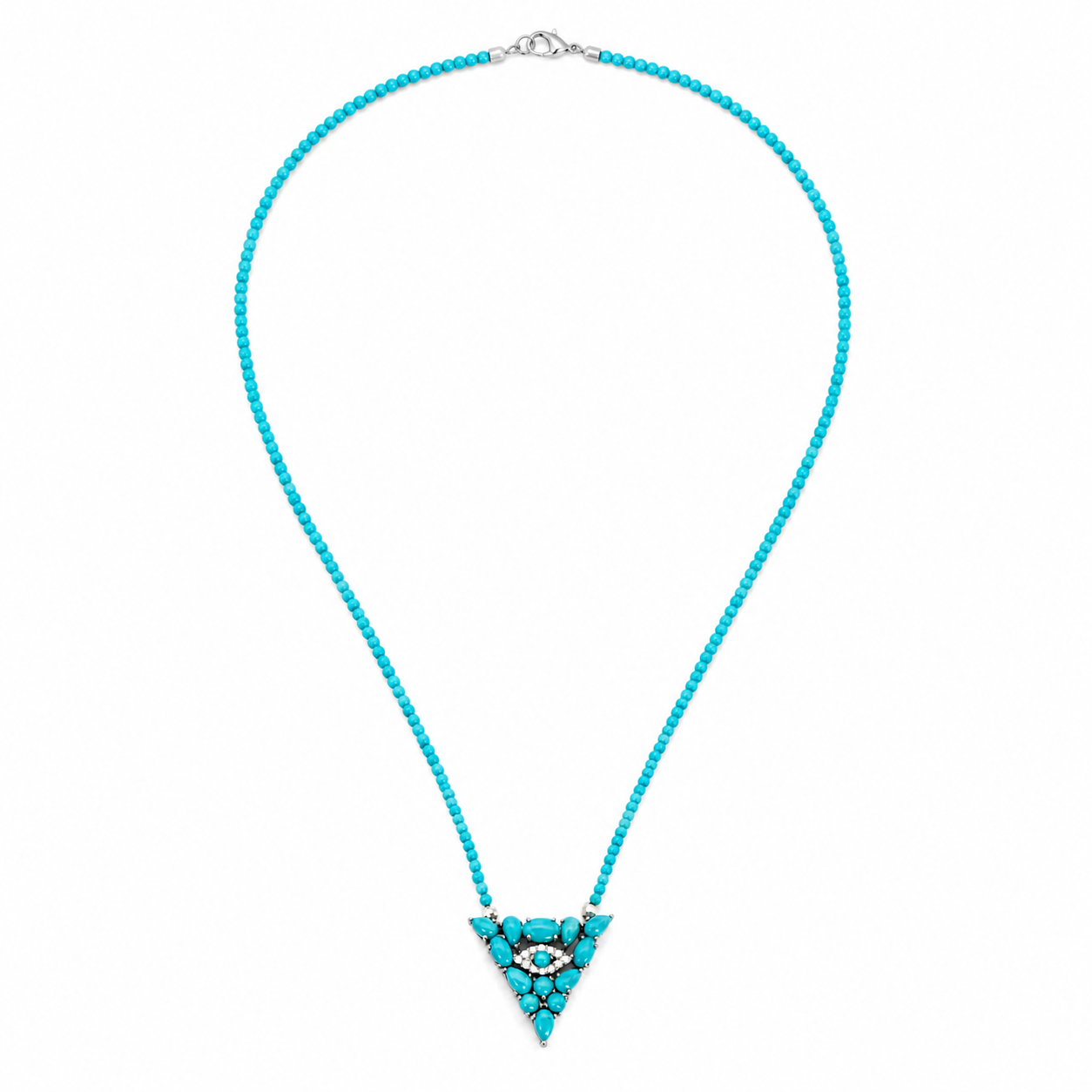 Turquoise Triangle Eye Necklace