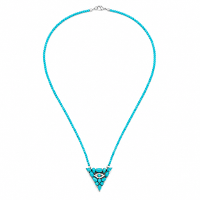 Turquoise Triangle Eye Necklace