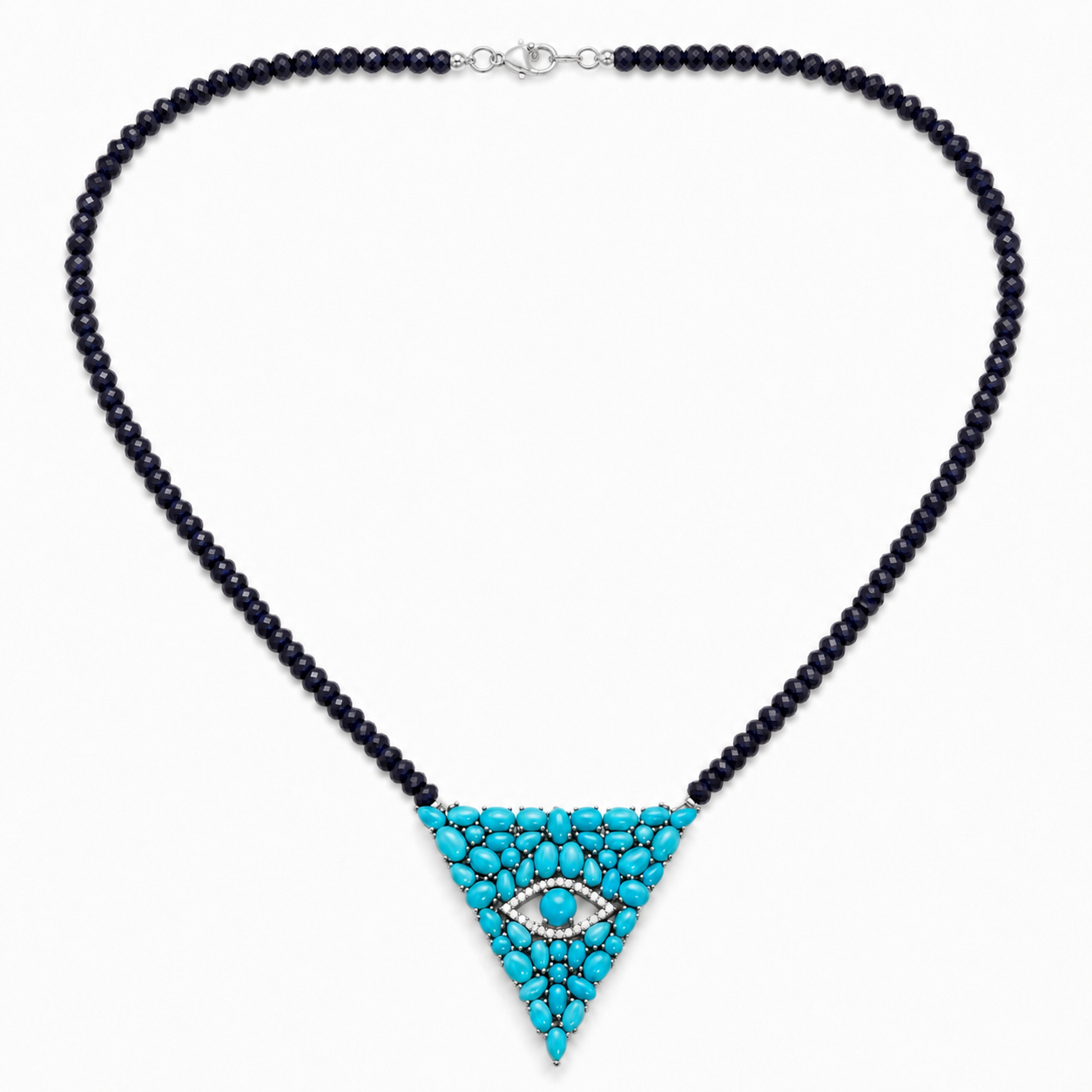 Turquoise Triangle Eye Necklace