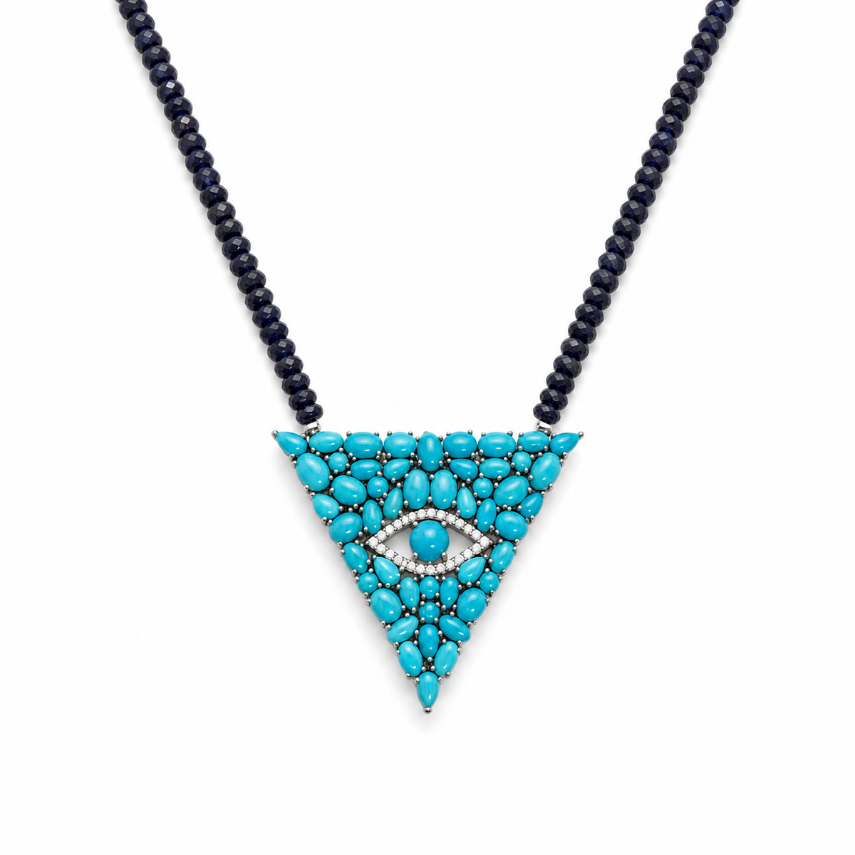 Turquoise Triangle Eye Necklace