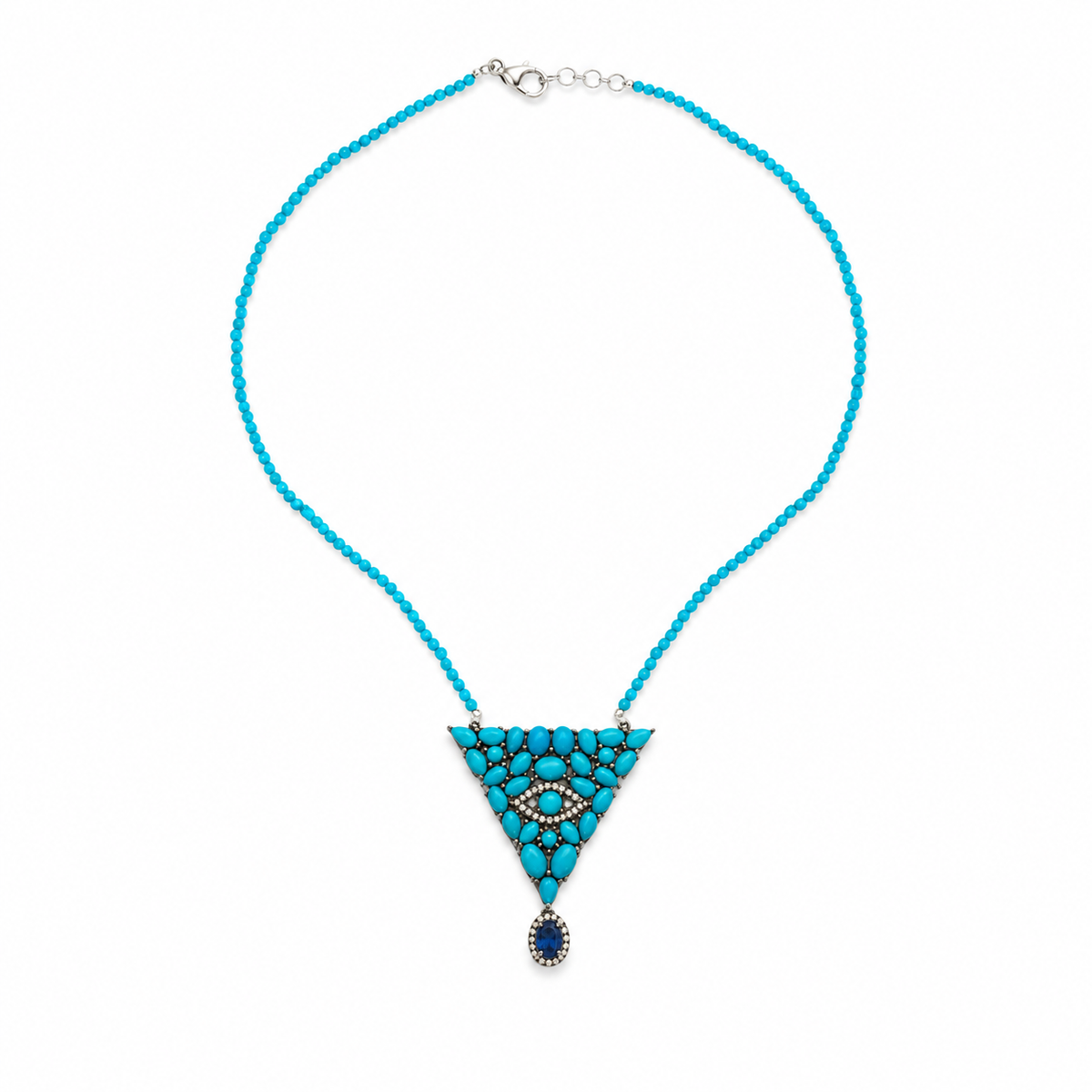 Turquoise Triangle Eye Necklace