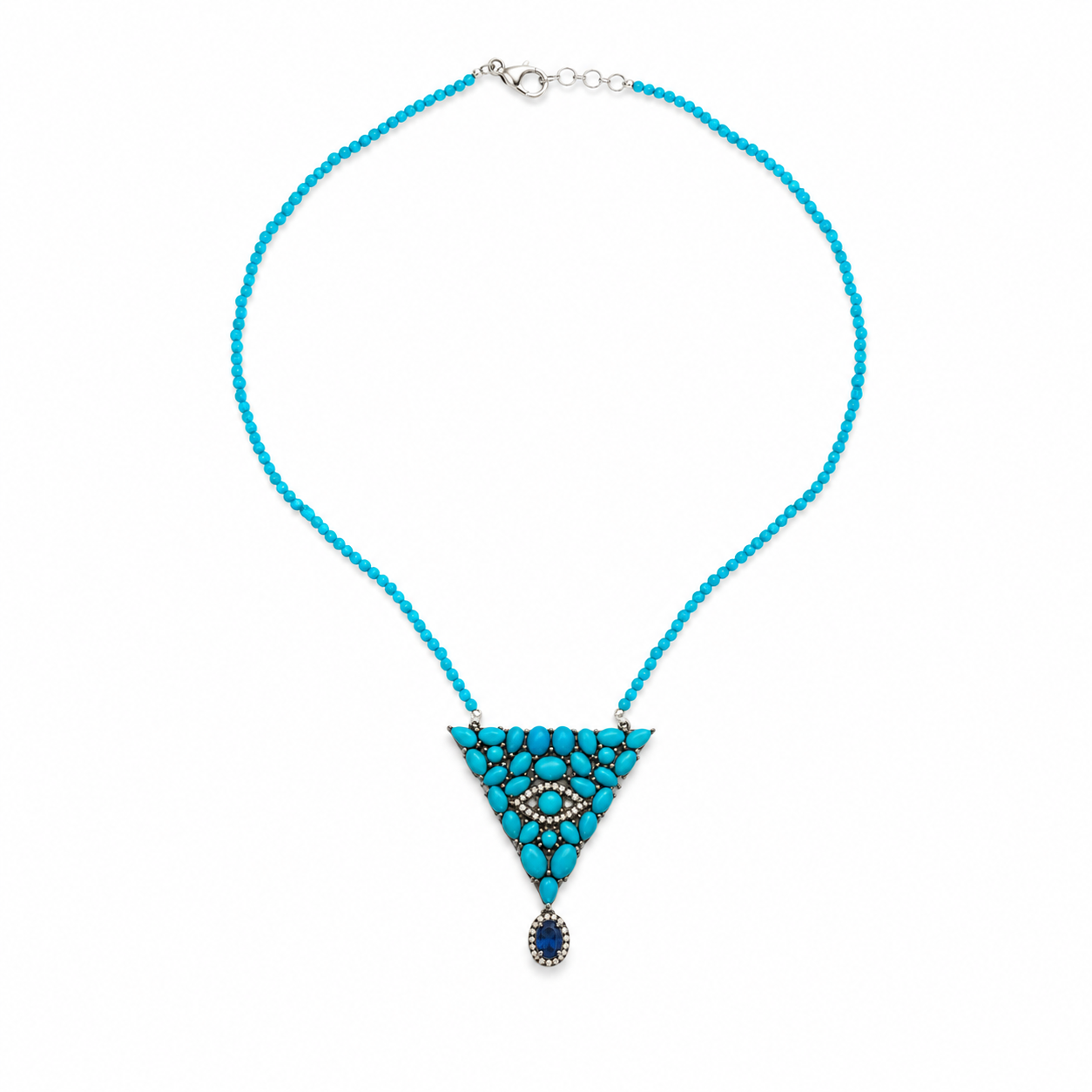 Turquoise Triangle Eye Necklace