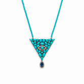 Turquoise Triangle Eye Necklace