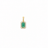 Emerald and Diamond Pendant