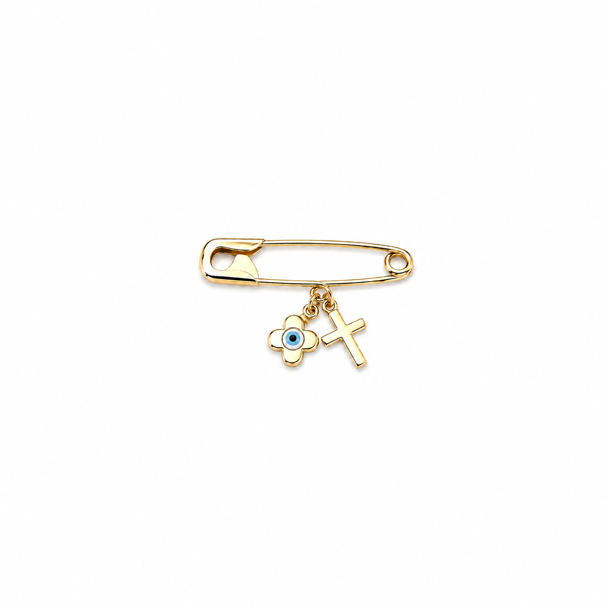 Evil Eye and Cross Baby Pin