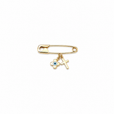 Evil Eye and Cross Baby Pin