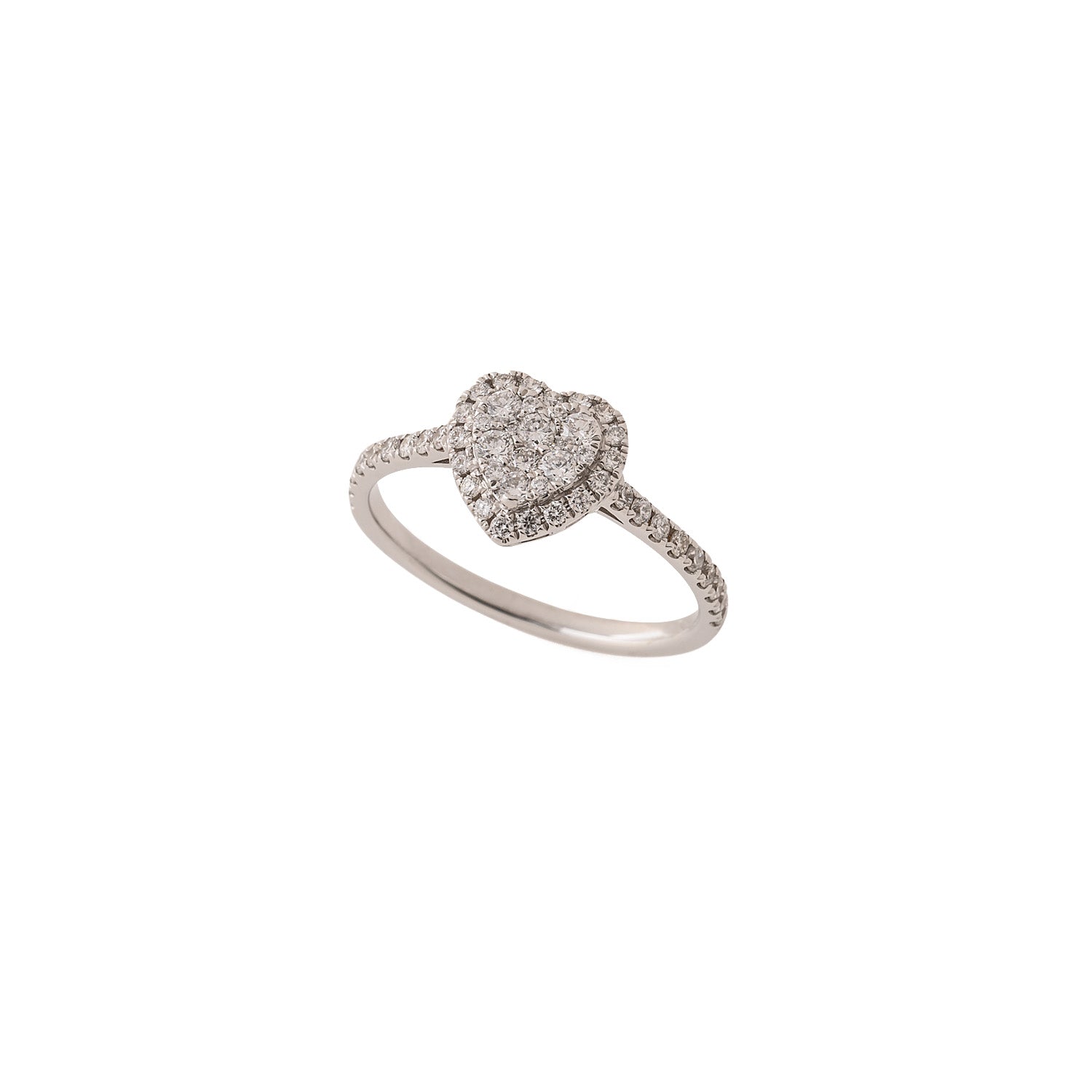 Small Heart Diamonds Ring