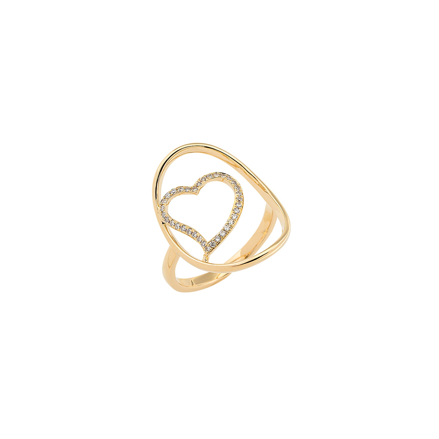 Heart Swerve Ring