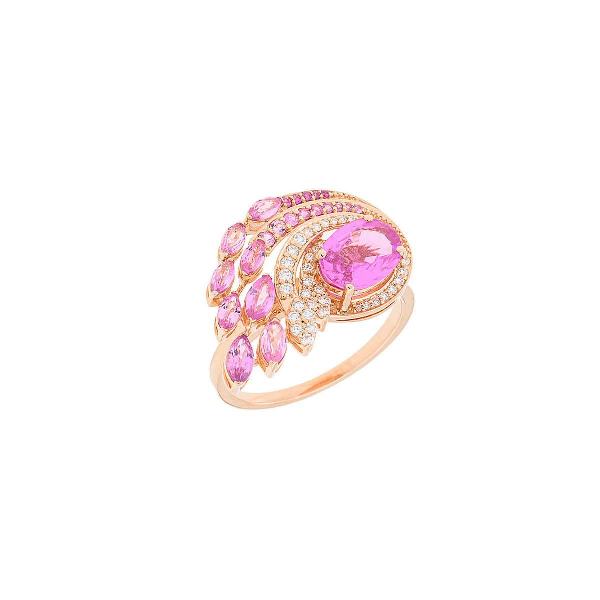 Pink Peacock Ring