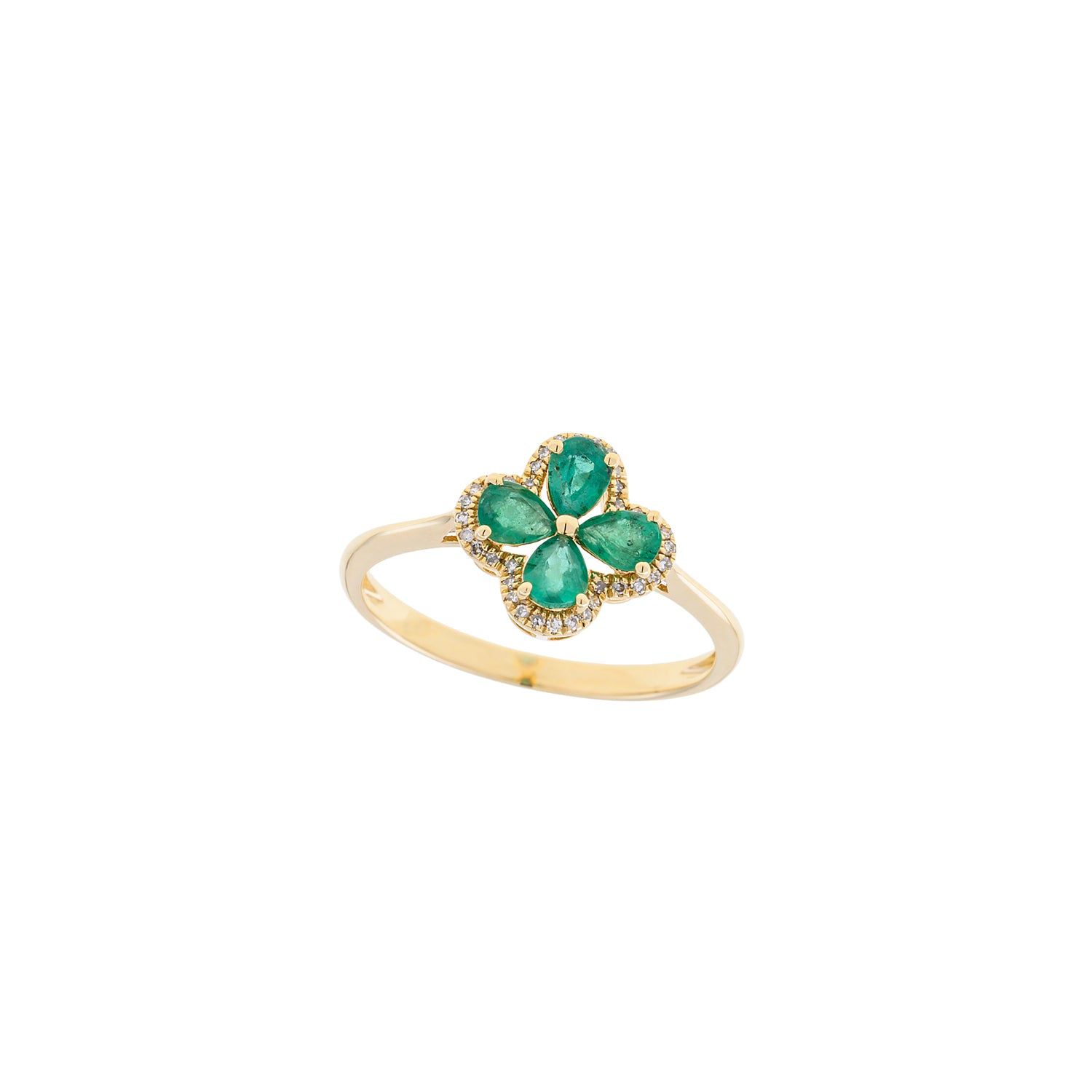 Emerald Cross Ring