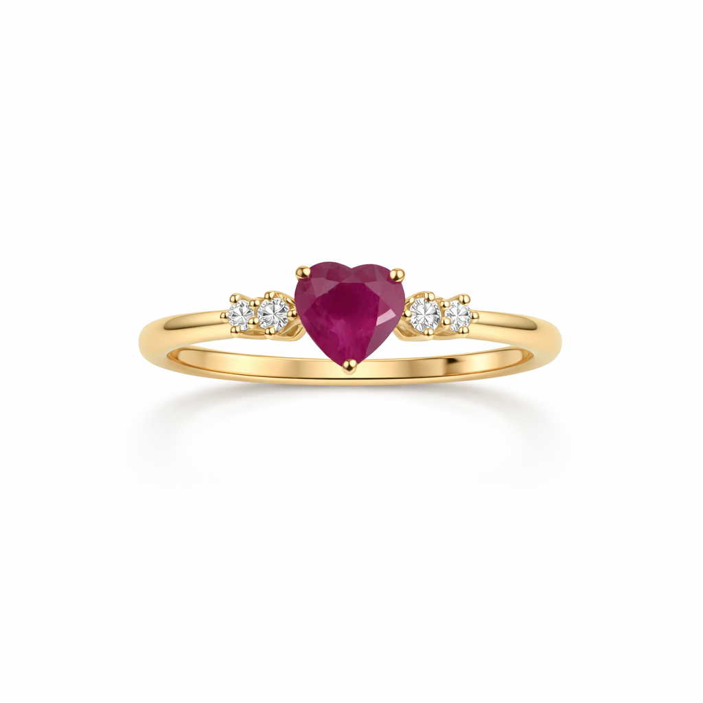 Diamond Heart Guards Ring