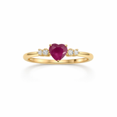 Diamond Heart Guards Ring