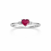 Diamond Heart Guards Ring