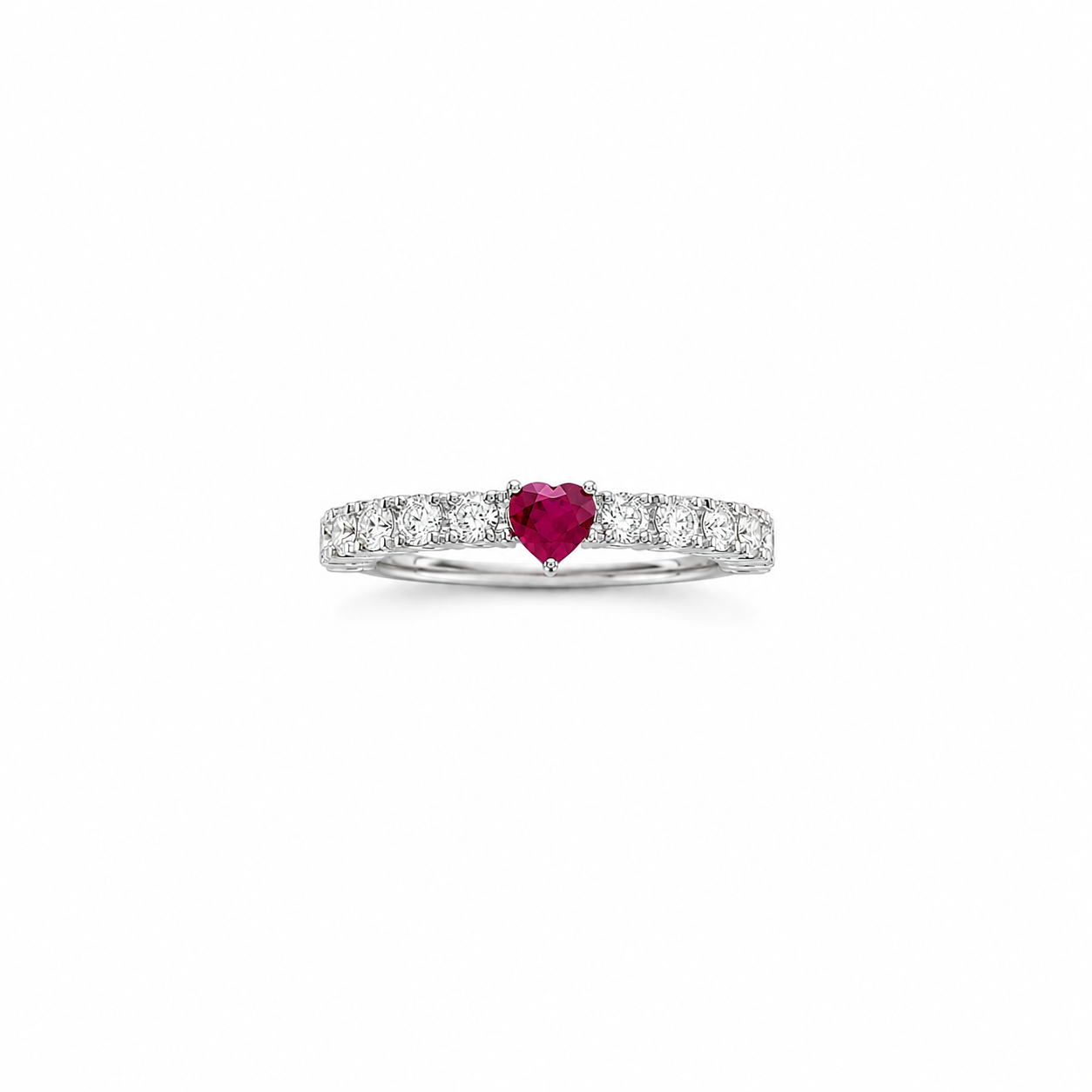 Ruby Heart Eternity Ring