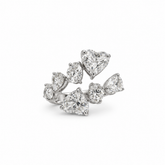 Diamond Heart Open Ring