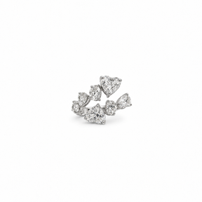 Diamond Heart Open Ring