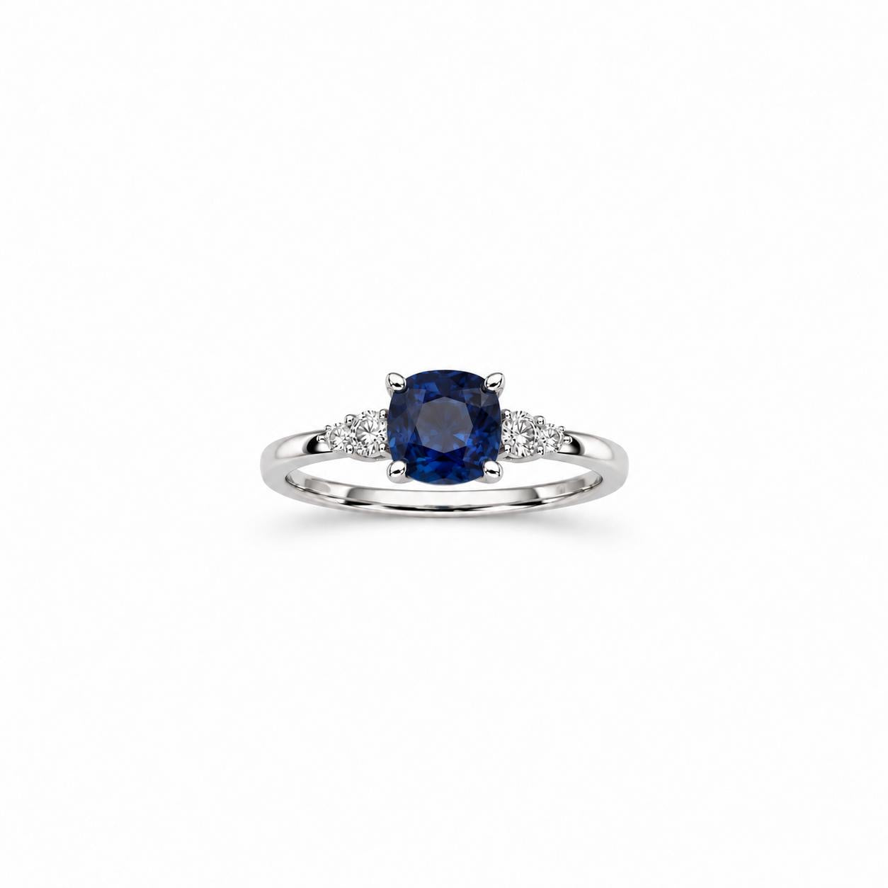 Sapphire and Diamonds Ring