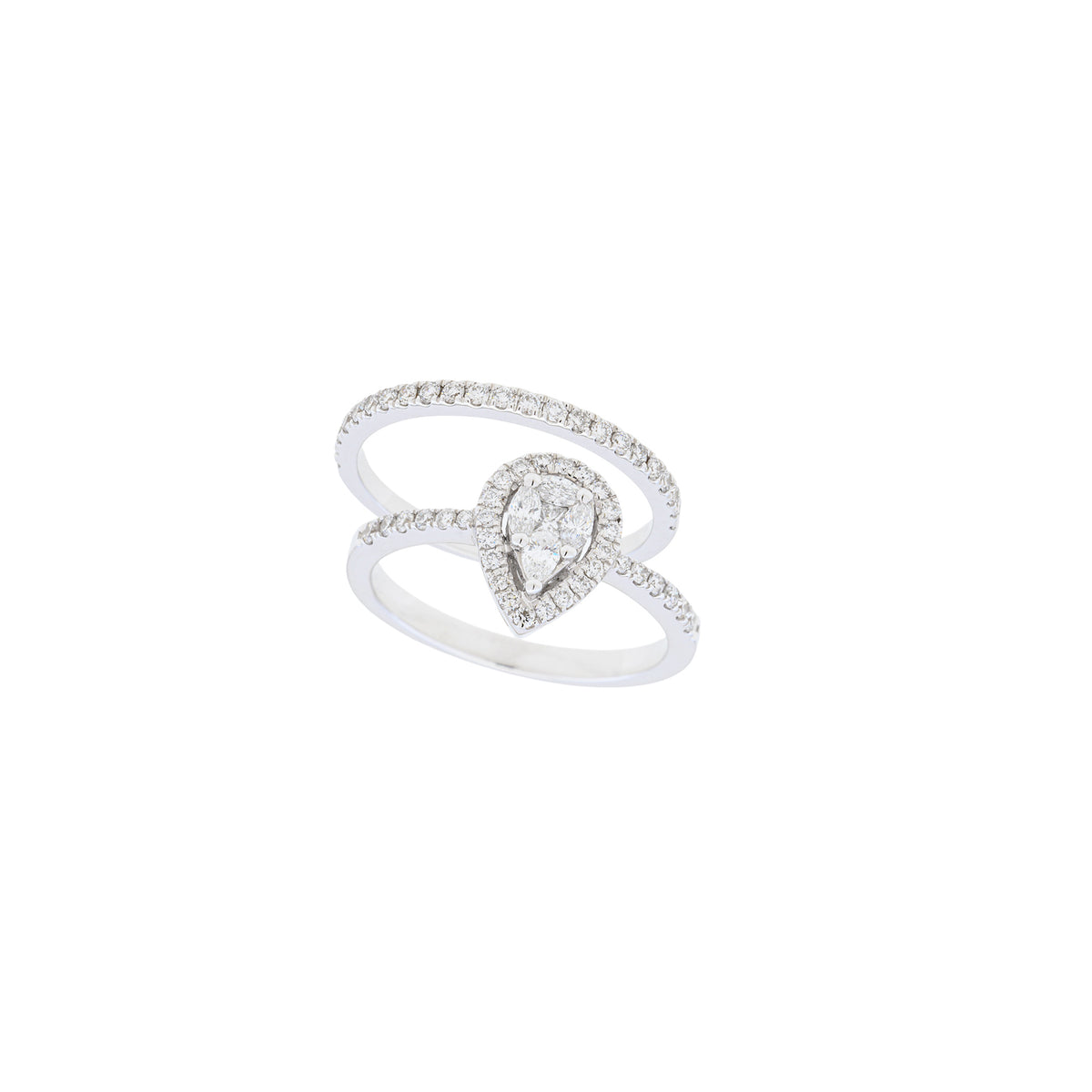 Pear Diamond Band Ring