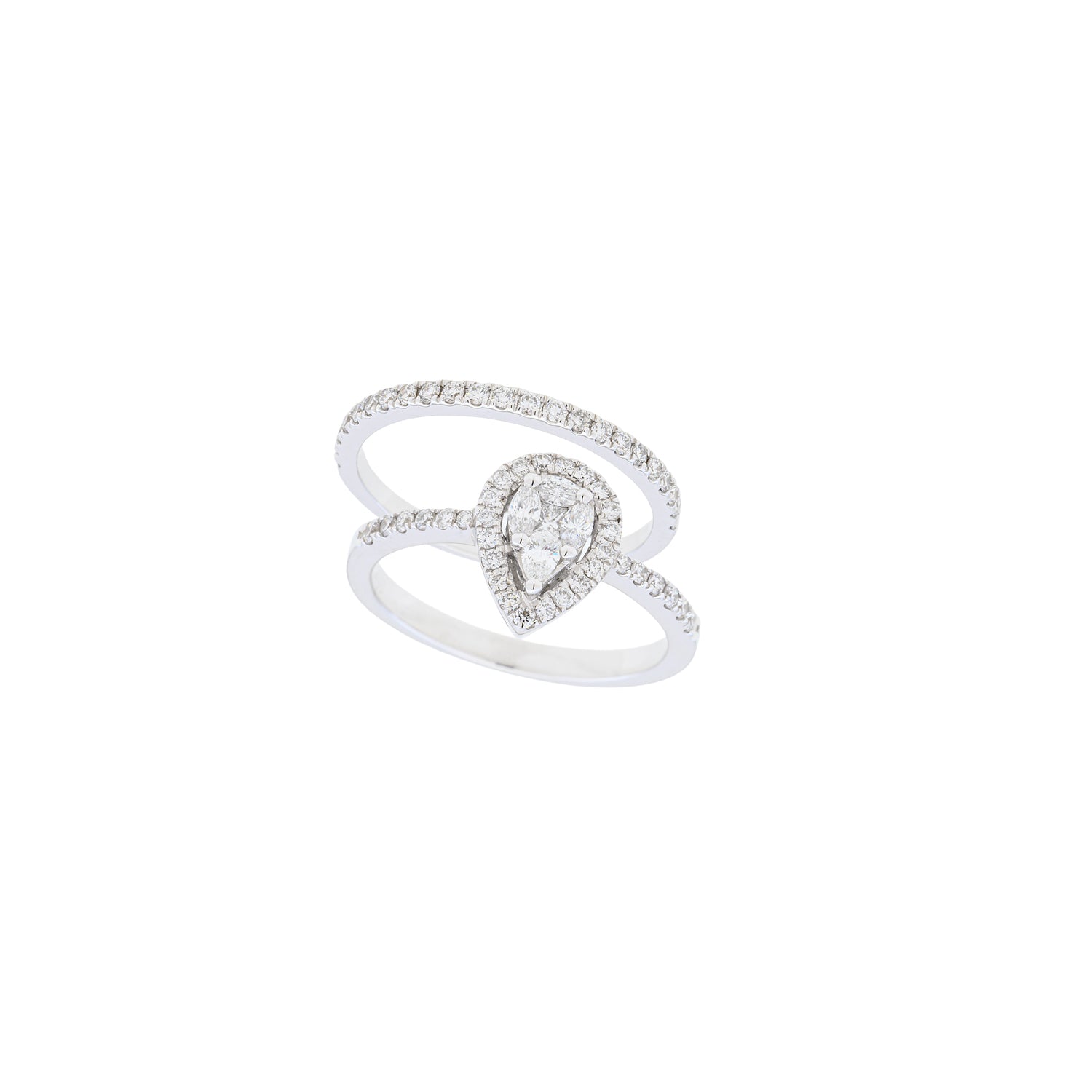 Pear Diamond Band Ring