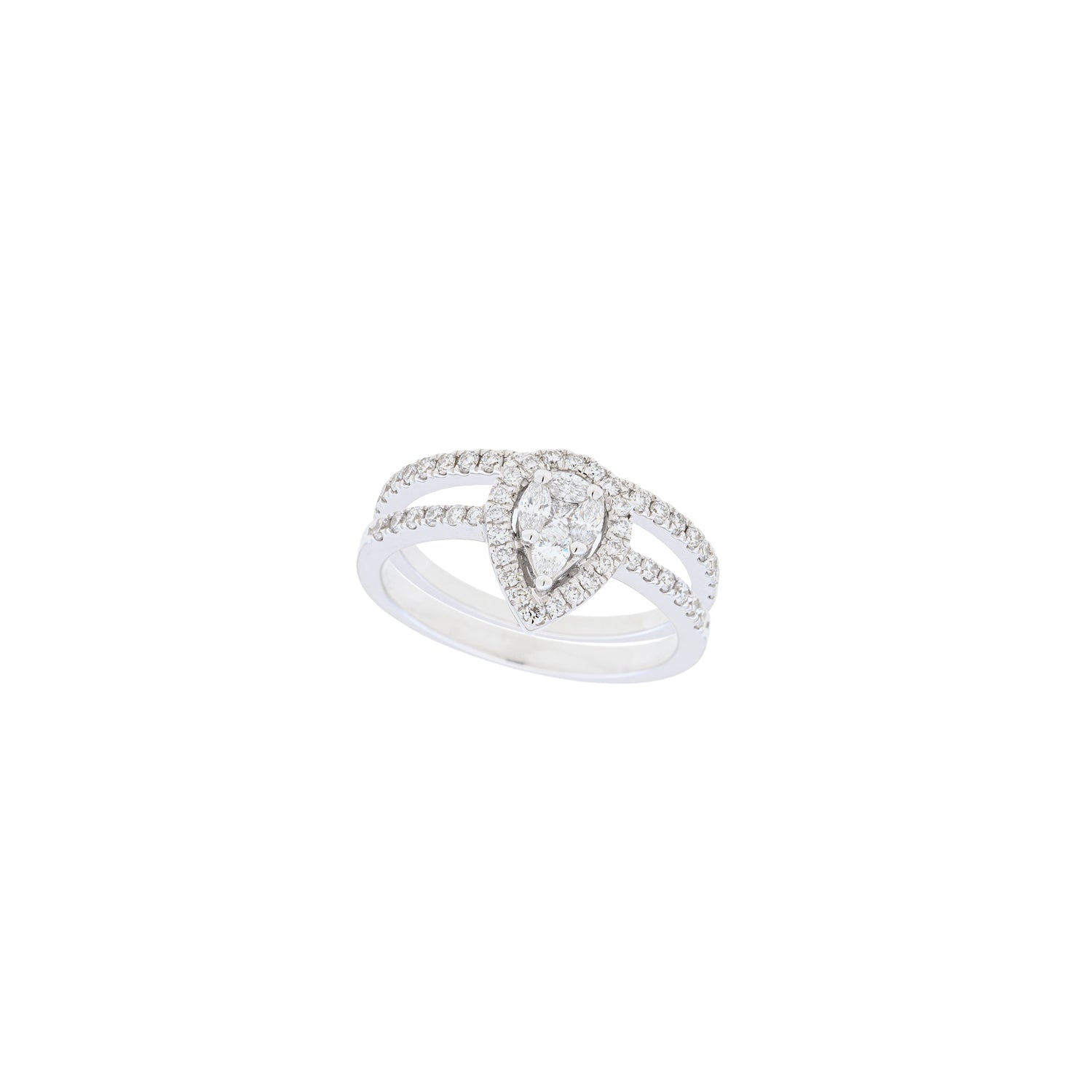 Pear Diamond Band Ring