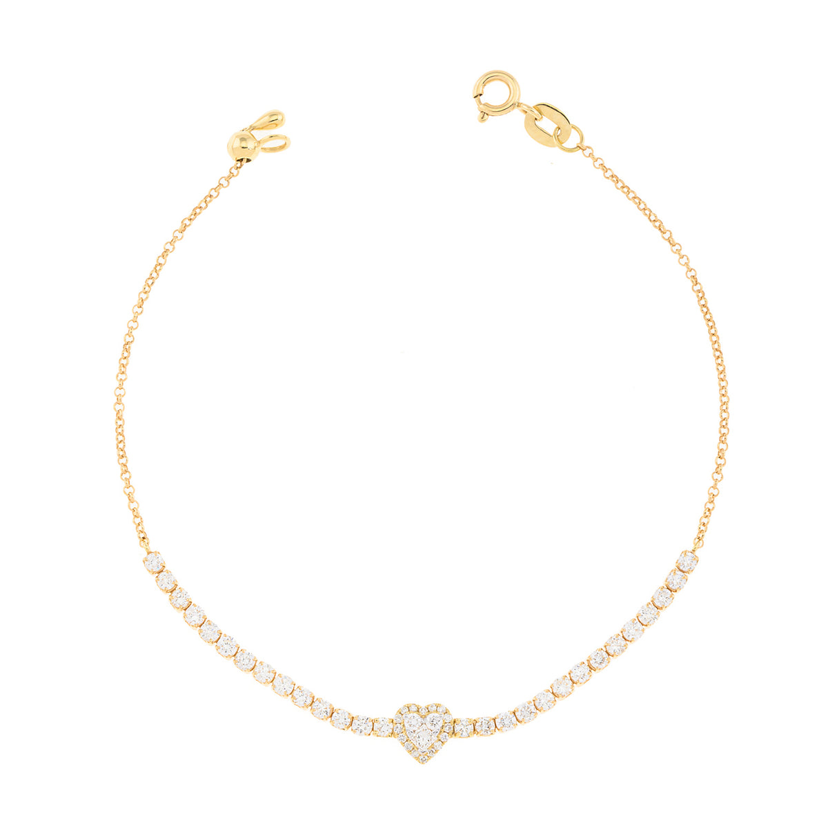 Heart on Diamond Bracelet