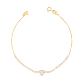 Heart on Diamond Bracelet