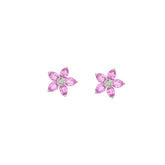 Pink Flower Bloom Earrings