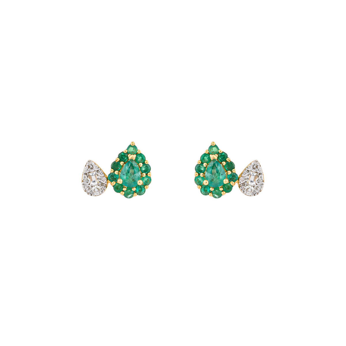 Emerald Twin Earrings
