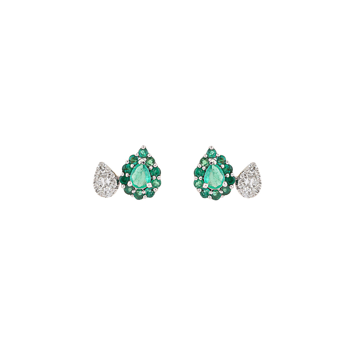 Emerald Twin Earrings