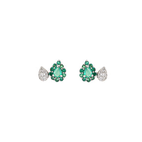 Emerald Twin Earrings