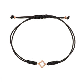 Cord bracelet. Diamond charm cord bracelet. Gold and diamond bracelet. Bracelet with charm and cord. Colourful cord bracelet. Anatol Jewellery. Χρυσά κοσμήματα. Βραχιόλι με κορδόνι. Χρυσό βραχιόλι με μπριγιάν. Κοσμήματα Κηφισιά.