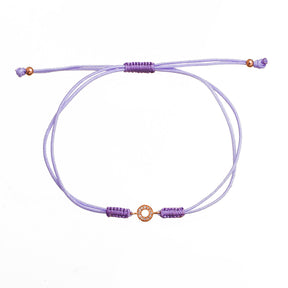 Diamond Circle Cord Bracelet