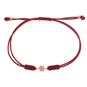 Diamond Star Cord Bracelet