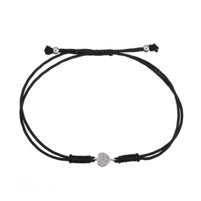 Diamond Heart Cord Bracelet