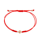 Diamond Heart Cord Bracelet