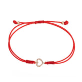 Diamond Heart Cord Bracelet