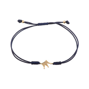 Diamond Crown bracelet. Macrame bracelet. Silk cord bracelet. Crown bracelet.
