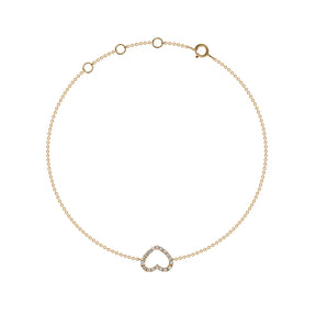 Diamond Heart Bracelet.