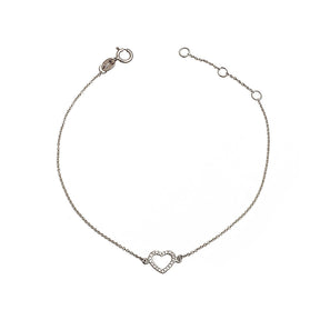 Diamond heart bracelet. 