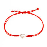 Diamond Heart Bracelet. Cord bracelet