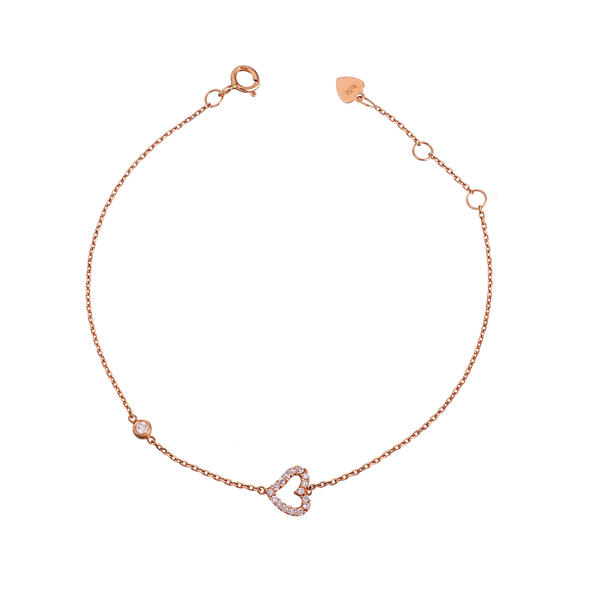 Diamond Heart Bracelet