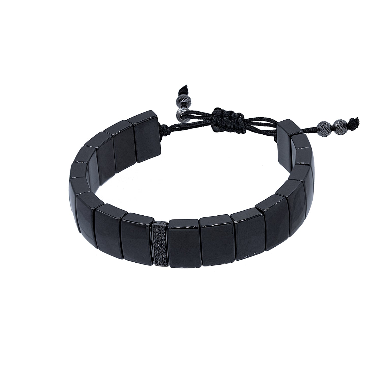 Black Diamond Bracelet. Ceramic Bracelet
