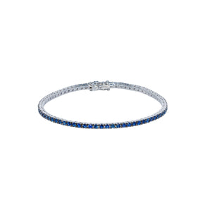 Tennis bracelet. Classic sapphire Bracelet. Fine jewelry. Diamond Bracelet. Wedding gift. Gift for wife. Anatol jewelry. Golden Hall. Kifissia. Athens. Gold and diamond bracelet. Κοσμήματα Κηφισιά. Χρυσά κοσμήματα. Βραχιόλι χρυσό με διαμάντια. Βραχιόλι Ριβιέρα. Ριβιέρα χεριού. 