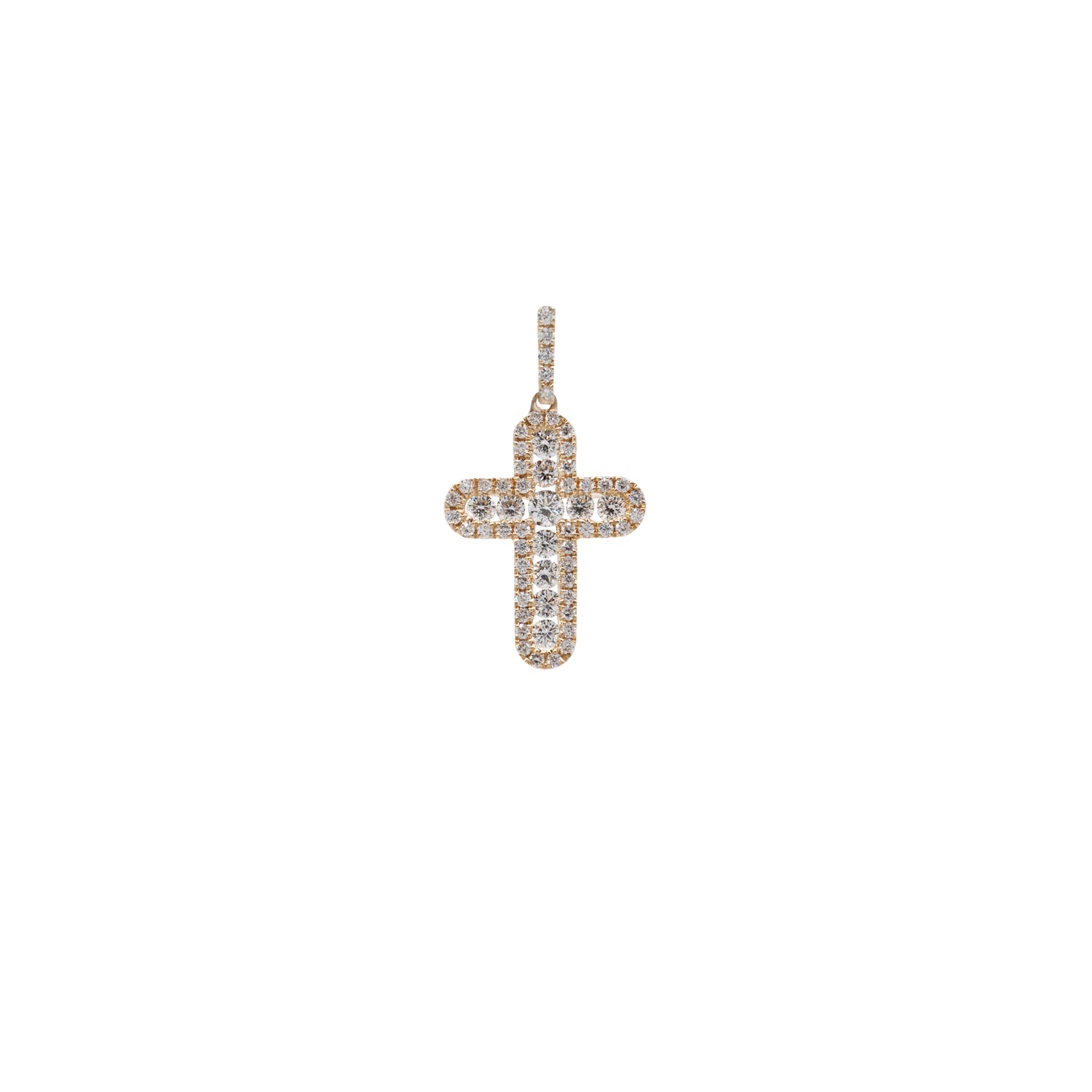 Playful Diamonds Cross Pendant - Anatol Jewelry