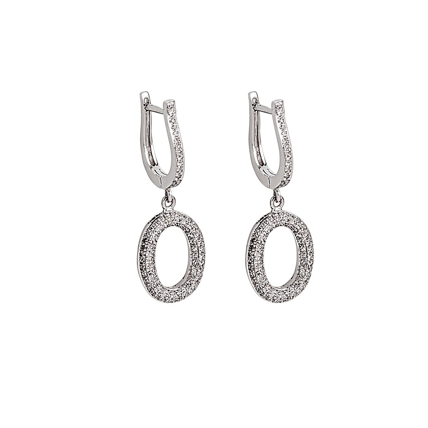 Oval Diamond Earring
