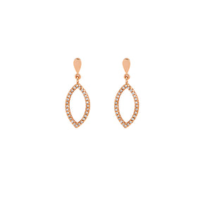 Gold and Diamond Pointy Earrings