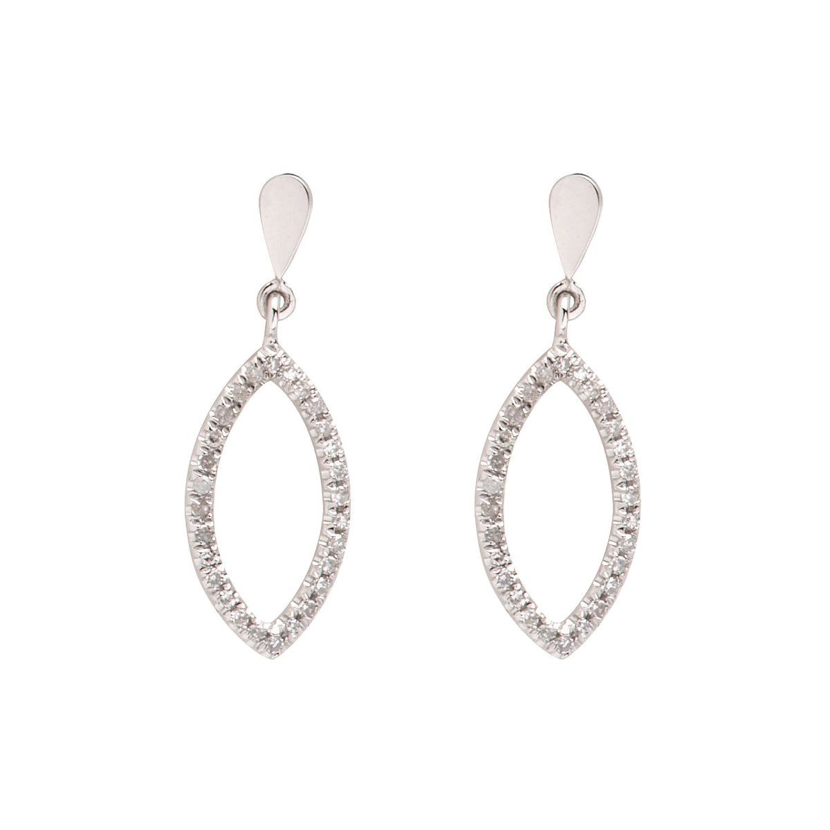 Gold and Diamond Pointy Earrings