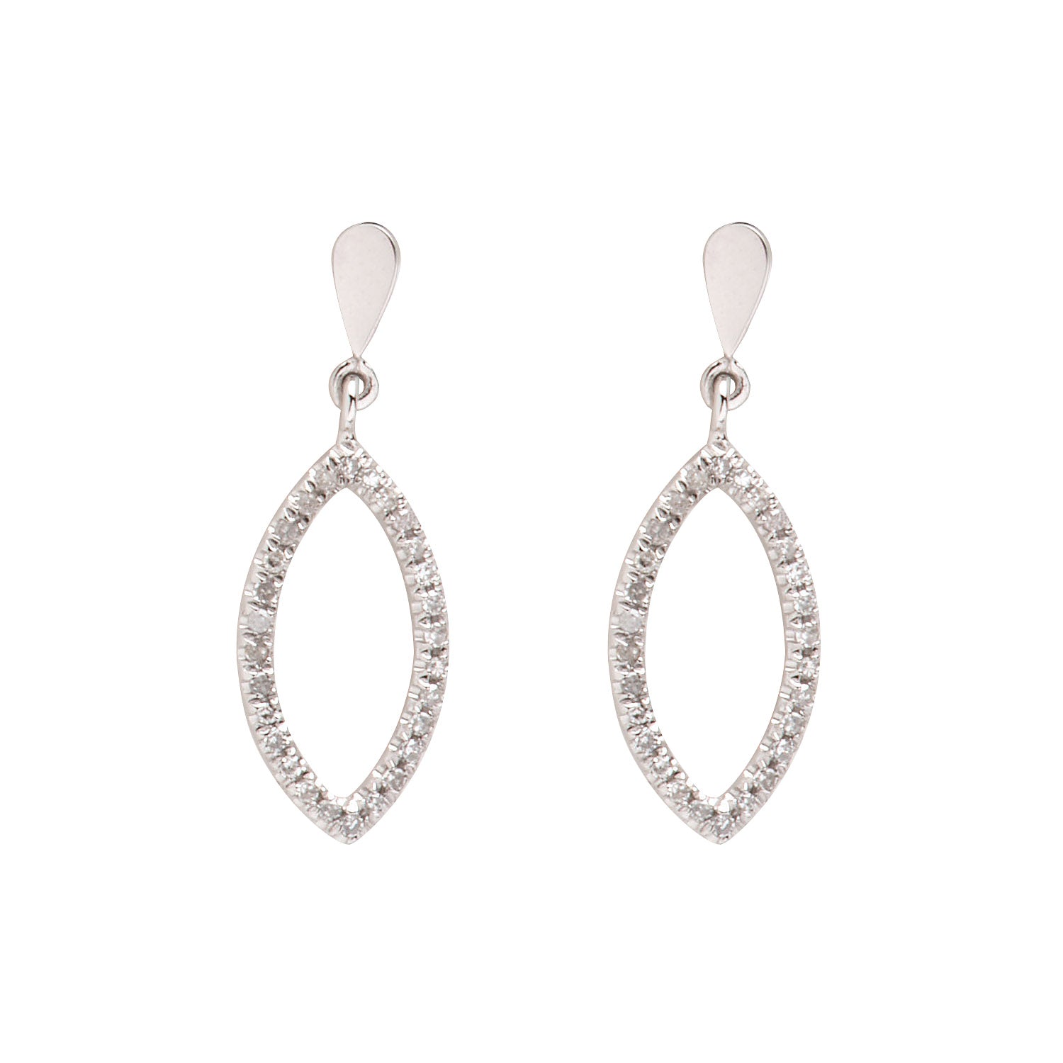 Gold and Diamond Pointy Earrings